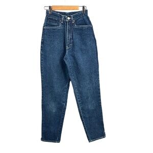 Vintage Seattle Blues Jeans Indigo Dye White Stitching High Waisted Size 3‎